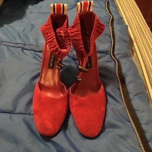 Dark red Swede shoes by Steven